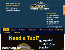 Tablet Screenshot of dehraduntaxiservice.com